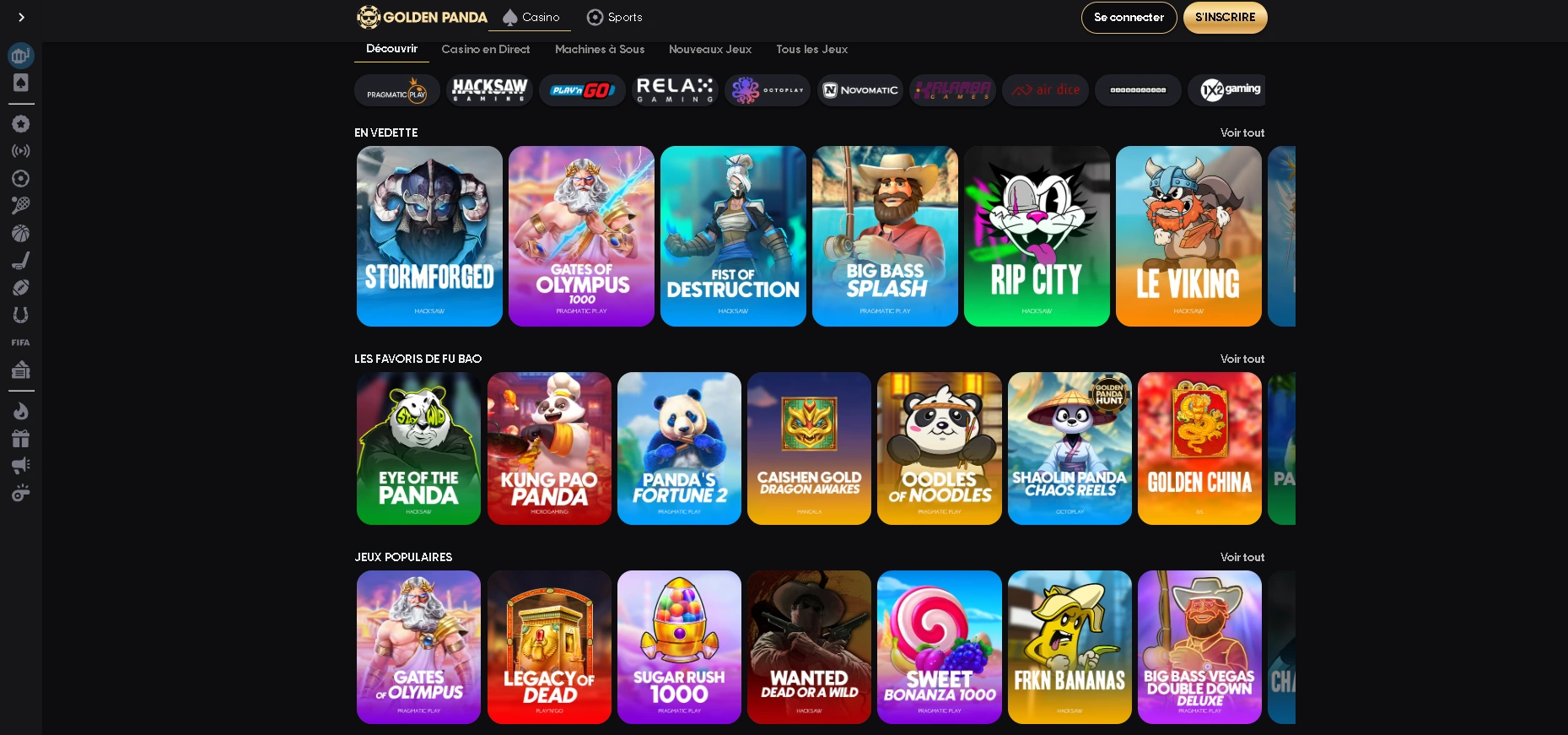 Jeux de table (Blackjack, Roulette, etc.)